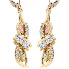 Genuine Diamond Leverback Earrings - by Landstrom's